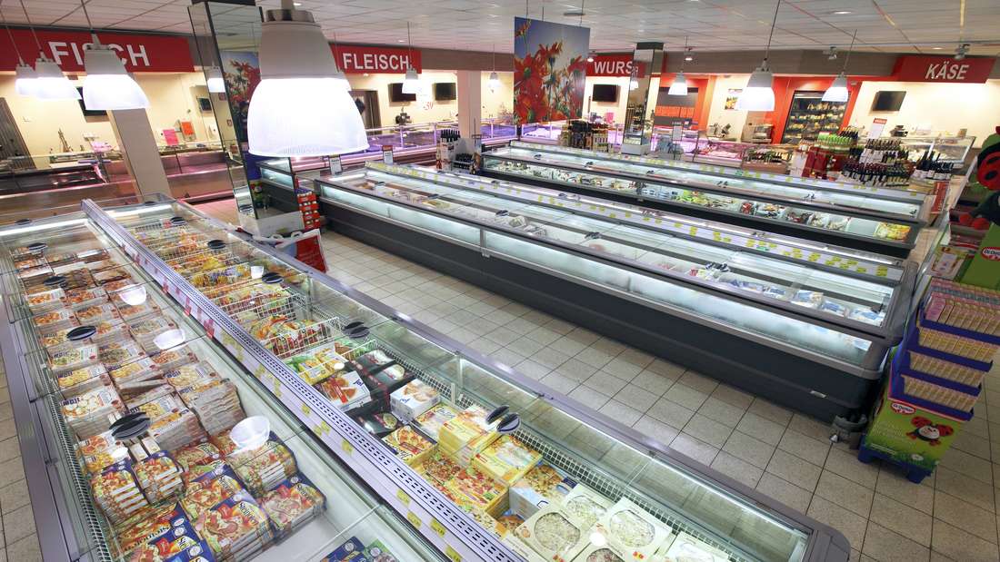 Banco pizza surgelata al supermercato