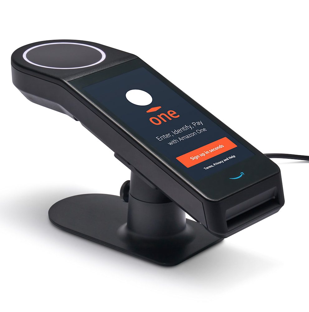 Questo dispositivo esegue la scansione del palmo della mano