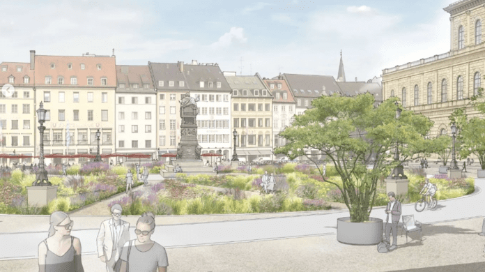 Visualizzazione: ecco come potrebbe apparire Max Joseph Platz. Visualizzazione: ecco come potrebbe apparire Max Joseph Platz.