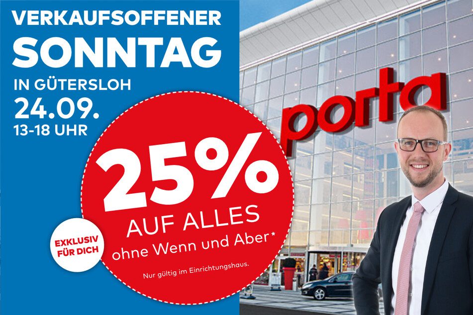 Clicca qui e ricevi il tuo voucher - Cordiali saluti da Cliff Schütte, amministratore delegato di Porta Gutersloh.