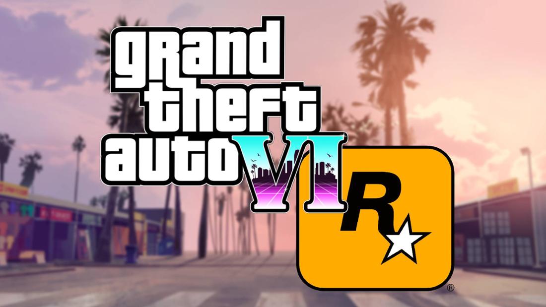Logo Rockstar davanti allo sfondo di GTA 6