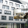Il Karlsruhe Refugee Aid si trova attualmente in questo edificio per uffici al fine di gestire lo spazio abitativo offerto.