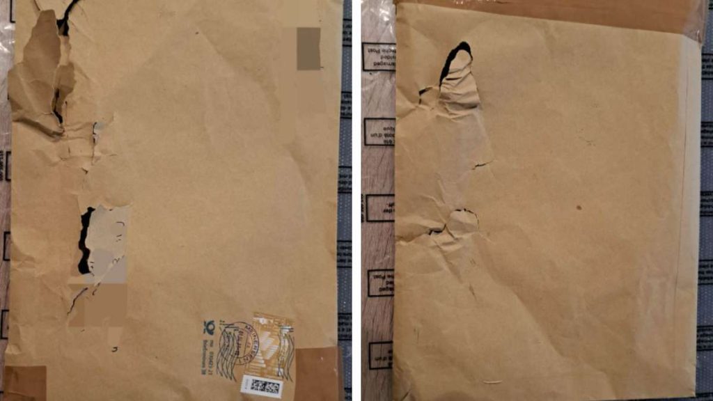 Il pacco DHL arriva a brandelli – “Questo club è solo per k…!”