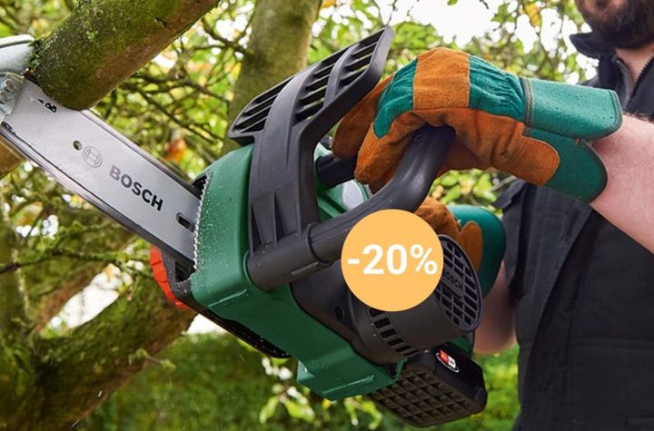 La motosega a batteria Bosch è offerta ad un prezzo standard