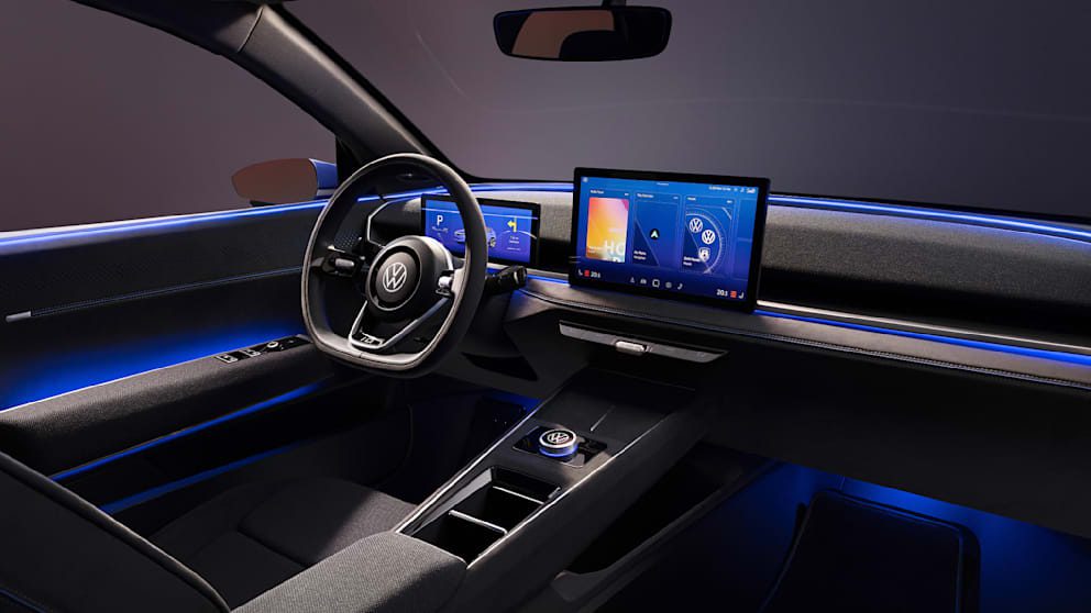 VW fa come Tesla: ad eccezione del grande schermo centrale, non ci sono quasi comandi visibili