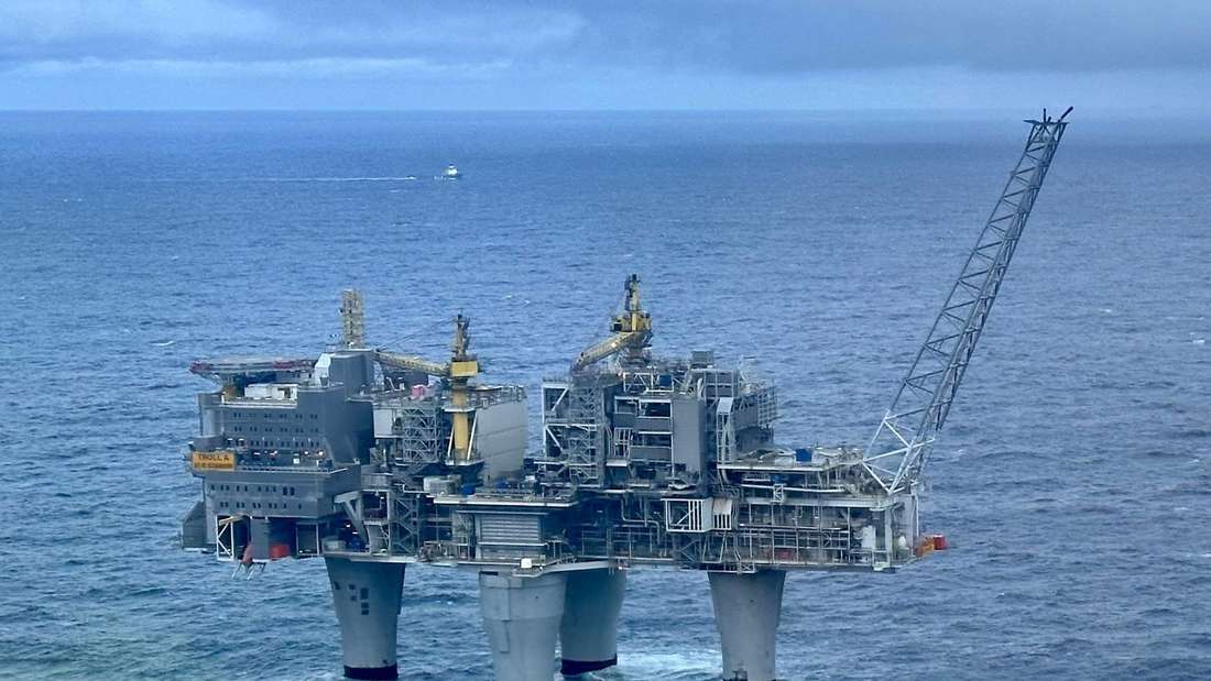 Più gas dalla Norvegia alla Germania: la piattaforma di produzione di gas Troll al largo della costa norvegese occidentale. La società energetica statale tedesca Sefe e il gruppo norvegese Equinor hanno concordato di fornire più gas. Foto d'archivio: Stephen Trumpf/DPA