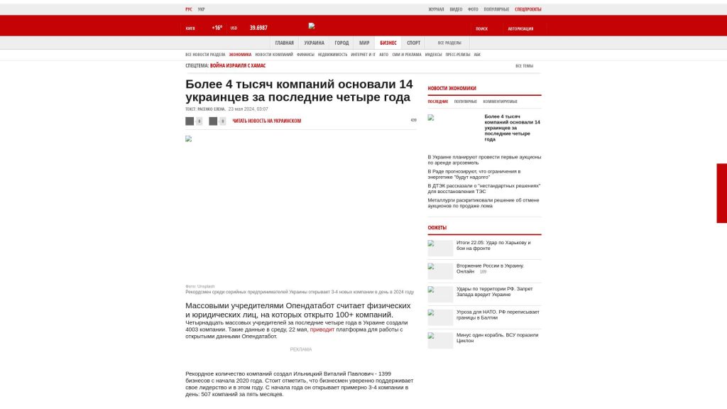 Negli ultimi quattro anni più di 4mila aziende sono state fondate da 14 ucraini |  Robot di notizie